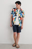 Men's Blue Heron Short Sleeve Shirt in Torn Shapes Mix