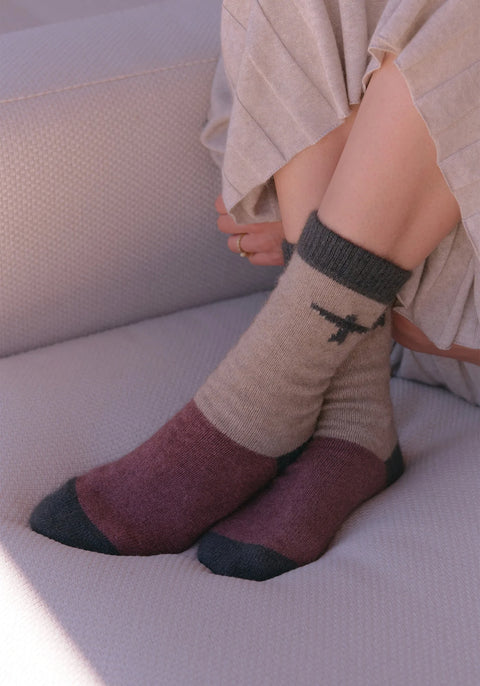 Colour Block Socks in Various Colours
