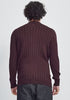 Finn Merino Zip Sweater in Noirberry