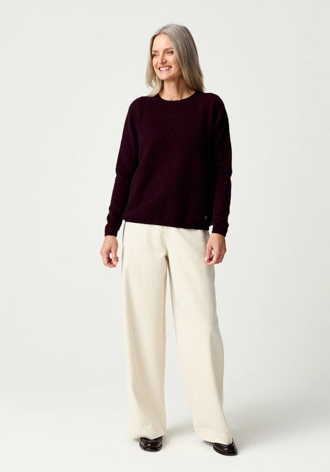 Mia Crew Sweater in Beetroot