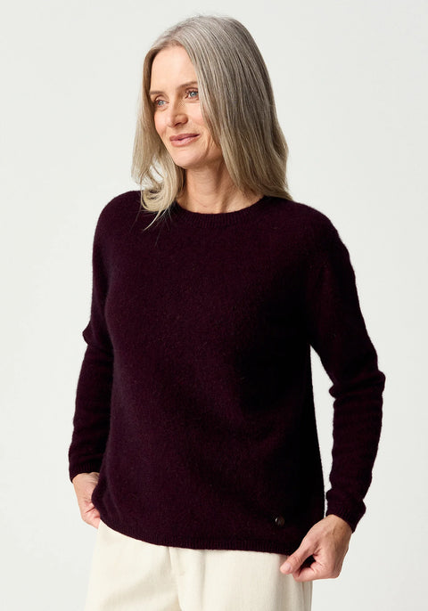 Mia Crew Sweater in Beetroot