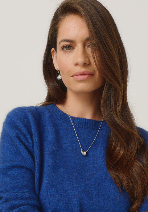 Mia Crew Sweater in Dusty Blue