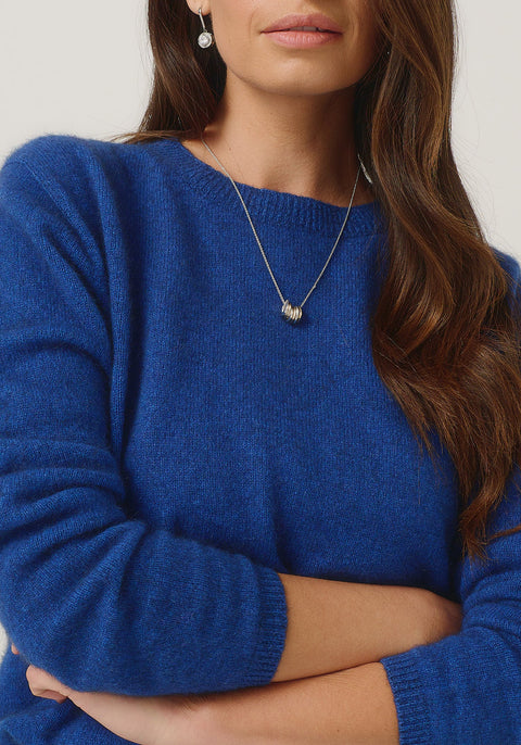 Mia Crew Sweater in Dusty Blue