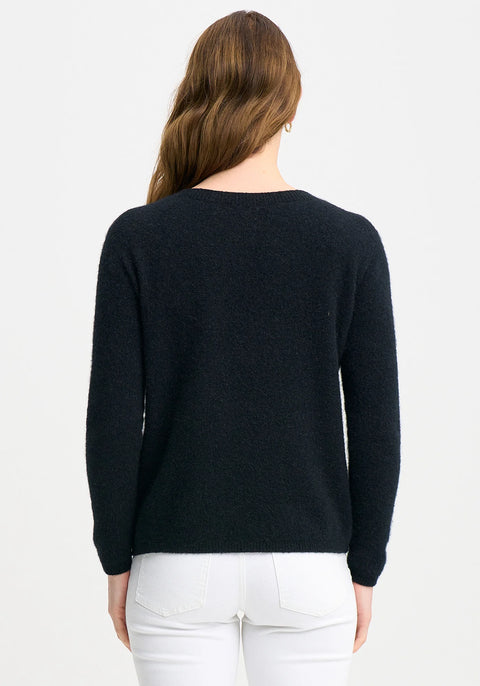 Mia Crew Sweater in Jet