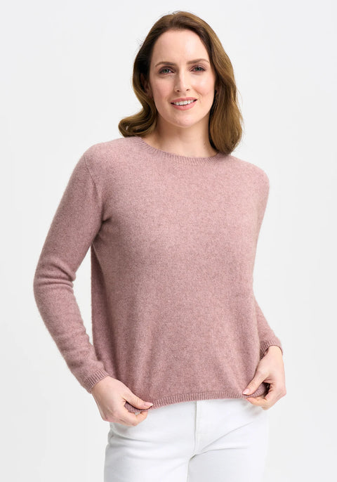 Mia Crew Sweater in Rose Dust