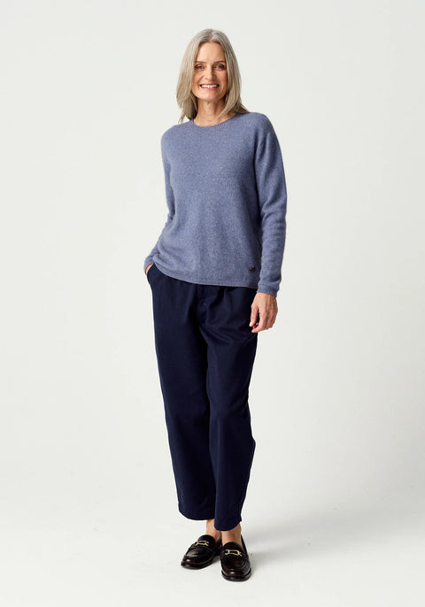 Mia Crew Sweater in Waterfall