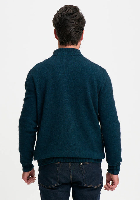 Whittaker Half Zip in Peacock/Slate