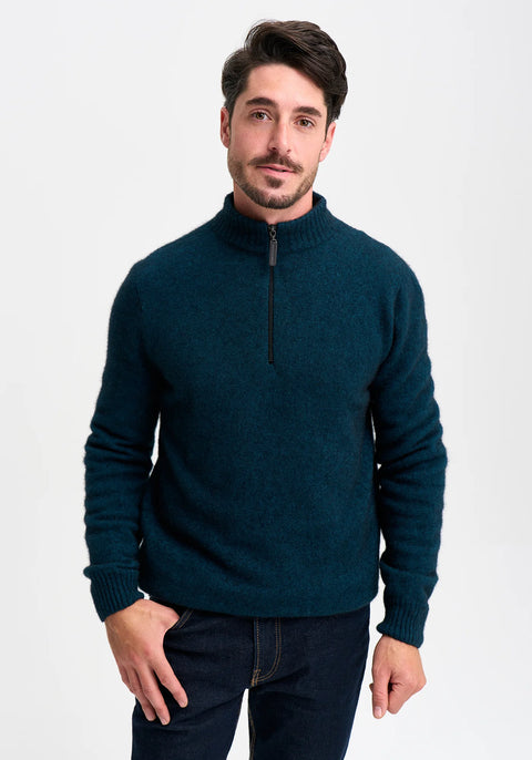 Whittaker Half Zip in Peacock/Slate