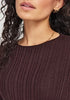 Ella Rib Top in Noirberry