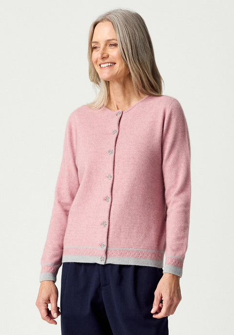 Hara Cardigan in Lily/Stone