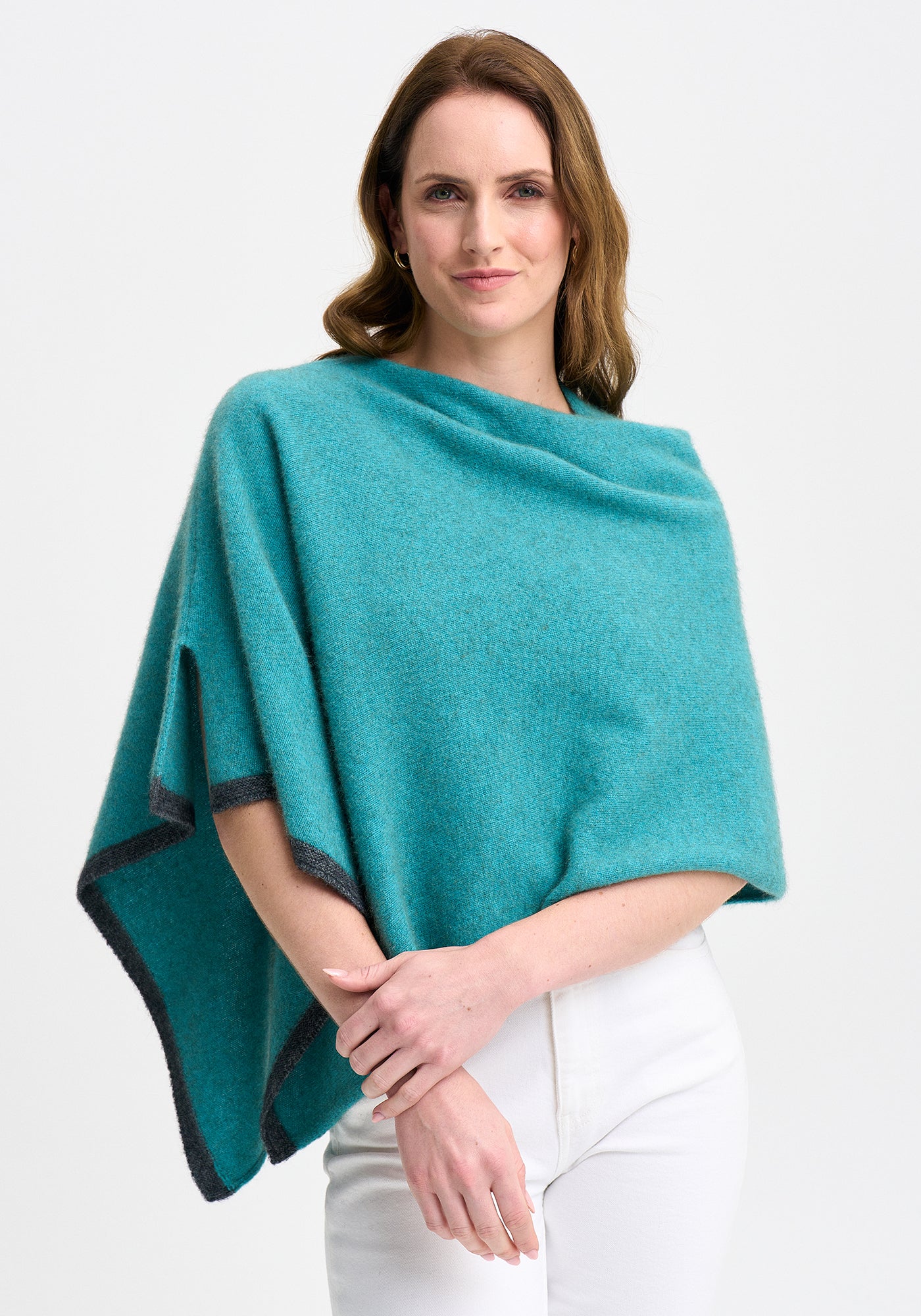 Two Tone Poncho in Various Colours– Dalcheri