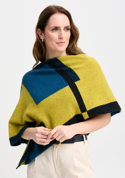 Empress Poncho in Golden Pearl Peacock