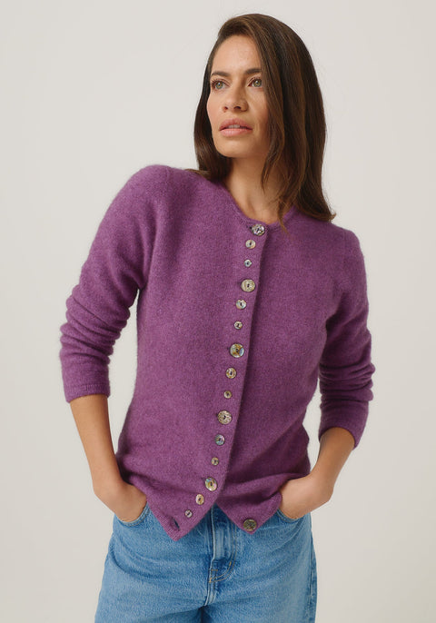 Shell Cardigan in Lilac