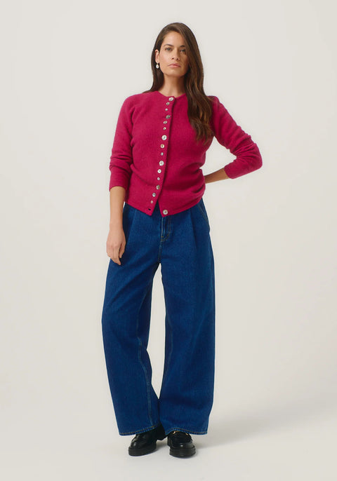 Shell Cardigan in Lupin