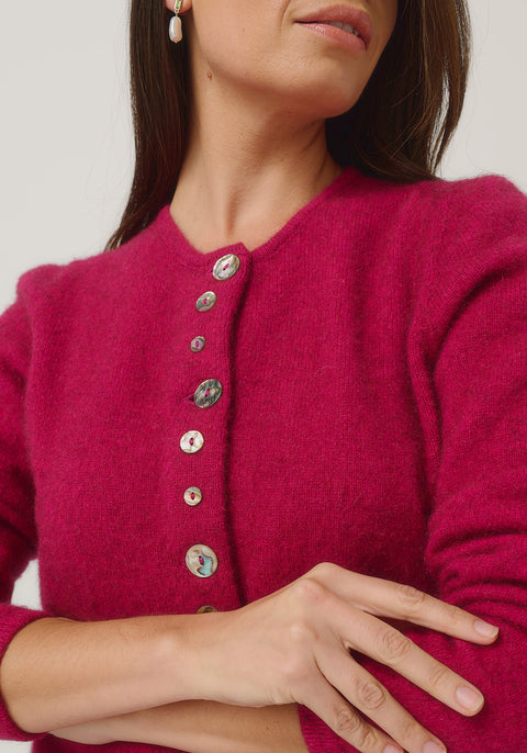 Shell Cardigan in Lupin