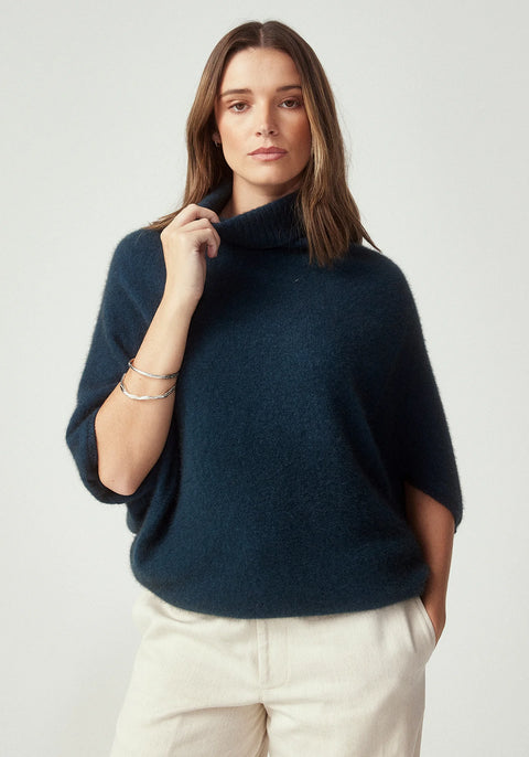 Air Cape Sweater in Deep Teal