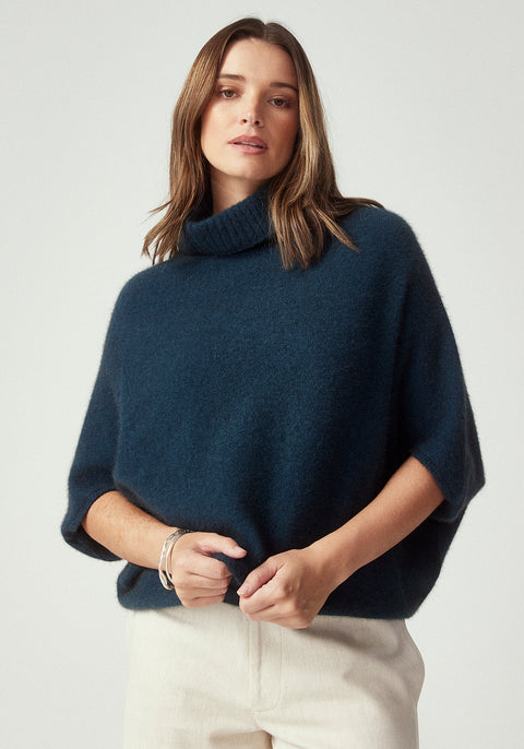 Air Cape Sweater in Deep Teal