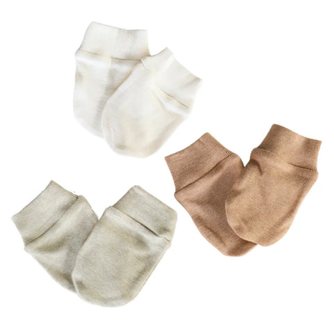 Undyed Organic Cotton Mittens 3 Pack