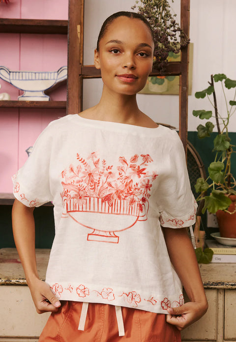 Dolman Top in Red Vase