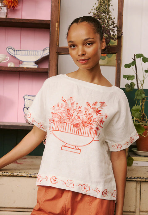 Dolman Top in Red Vase