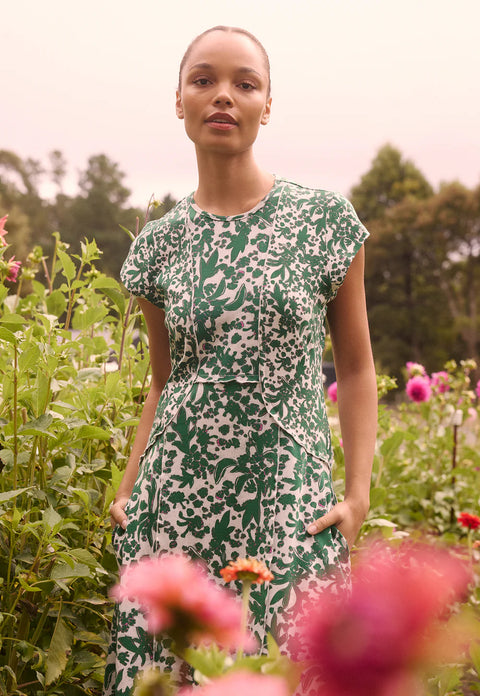 Reyes Sleeveless Dress in Parsley