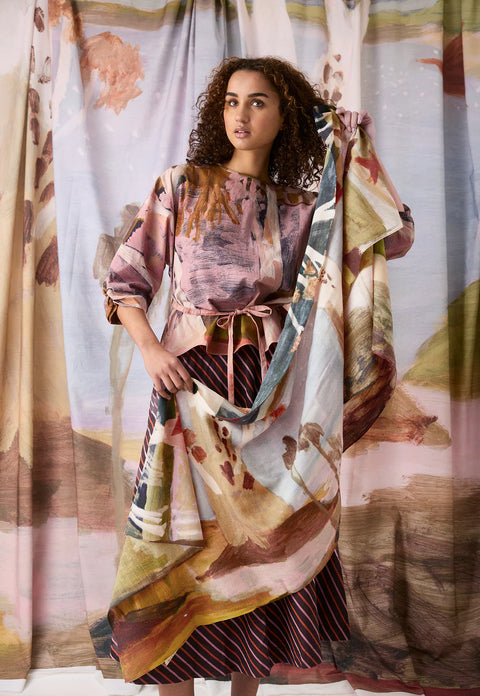 Wool Scarf in Night Herons