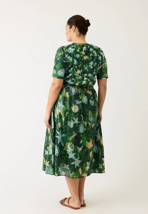 Alma Yoke Skirt in Garden