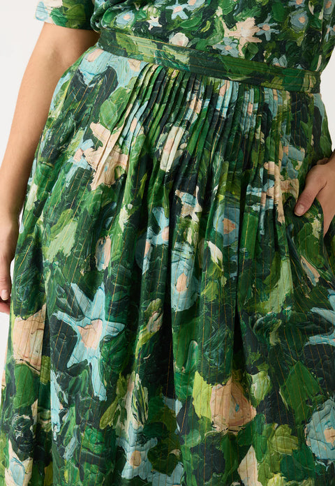Alma Yoke Skirt in Garden