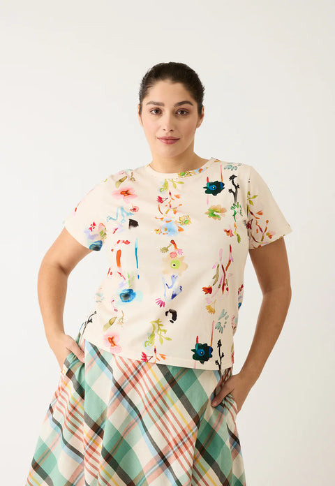Apollo Tee in Watercolour Cream