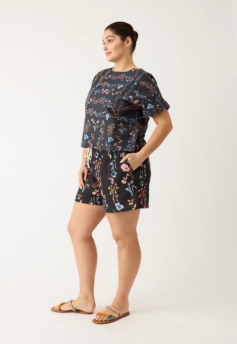 Dolman Top in Watercolour Charcoal