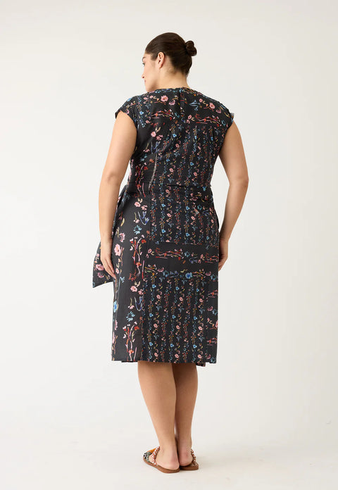 Casey Dress in Watercolour Charcoal
