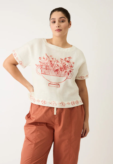 Dolman Top in Red Vase