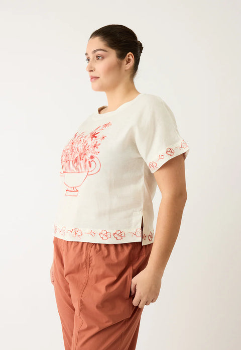 Dolman Top in Red Vase
