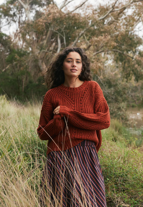 Lou Knit in Rust
