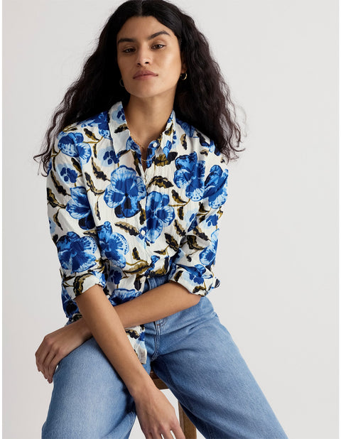Larissa Shirt in Spring Pansy Chalk
