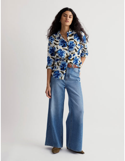 Larissa Shirt in Spring Pansy Chalk