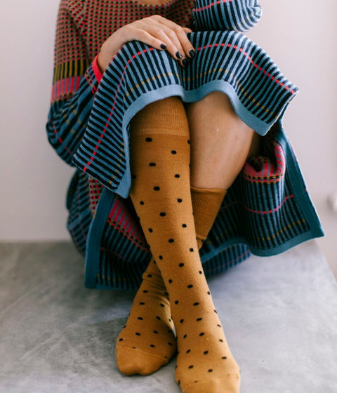 Dotty Merino Wool Socks in Various Colours