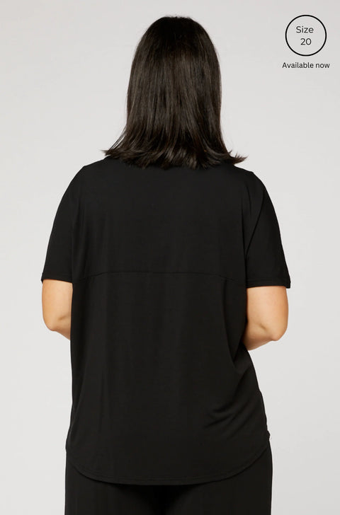 Ivy Swing Tee in Black