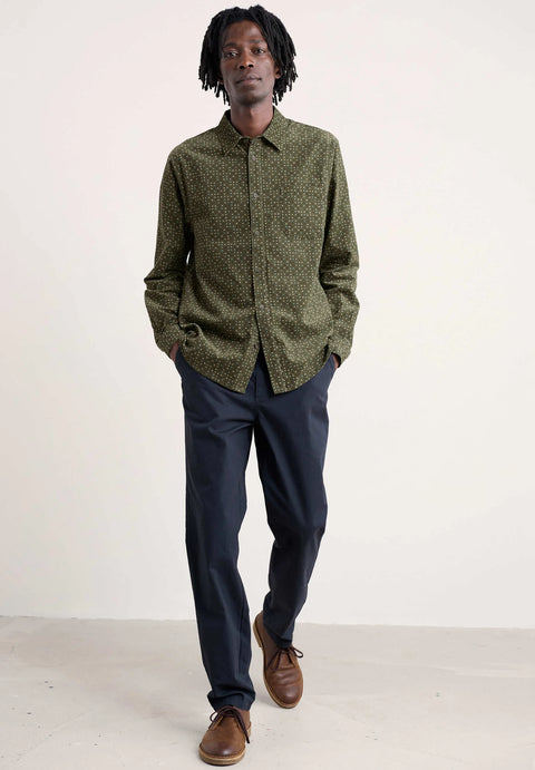 Men's Shoreman Printed Shirt in Rock Spot Hosta