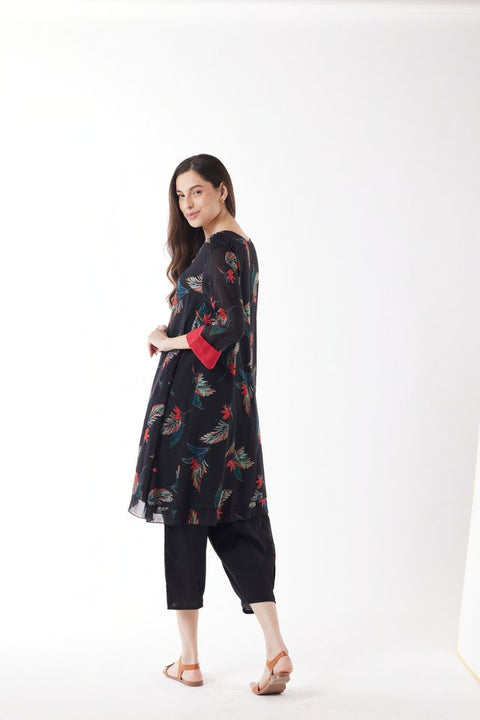 V Neck Tunic in Foliage