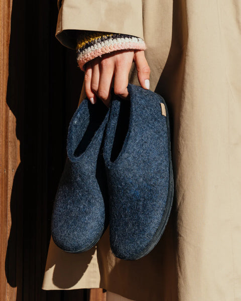 The Black Rubber Shoe in Denim