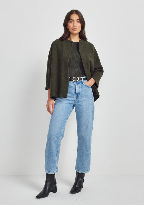 Elodie Jacket in Midnight Moss
