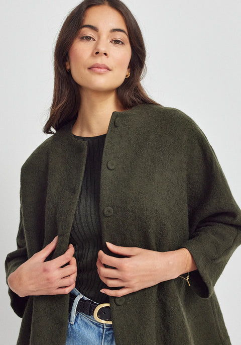 Elodie Jacket in Midnight Moss