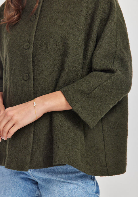 Elodie Jacket in Midnight Moss