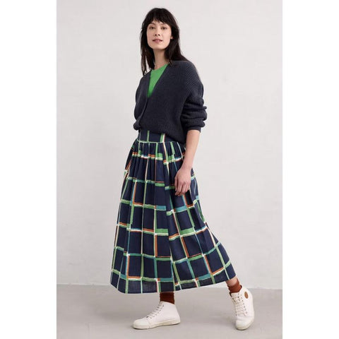 Mevagissey Skirt in Wimdow Panes Maritime