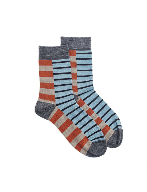 Kids Block Stripe Socks