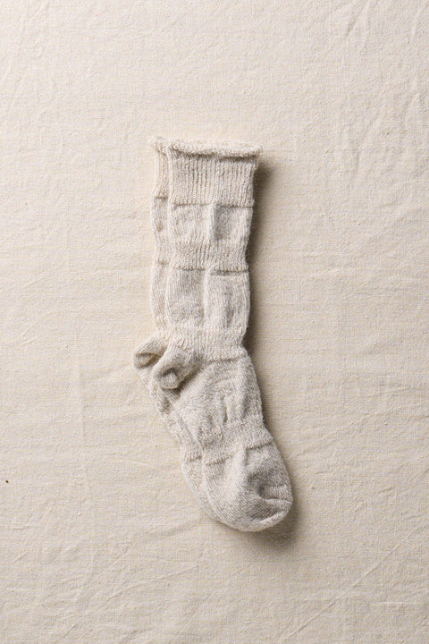 Alpaca Linen "Ploot" Socks in Natural