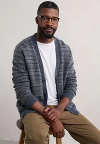 Petherwein Cardigan in Nilas Magpie
