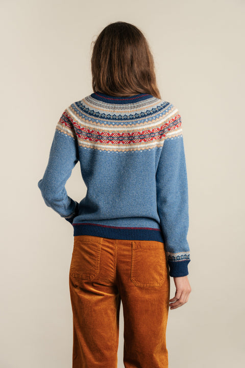 Alpine Short Sweater in Blue Morning
