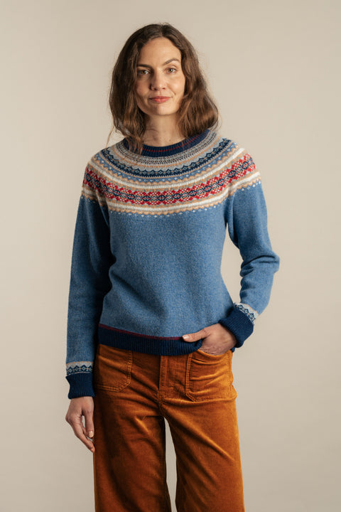 Alpine Short Sweater in Blue Morning